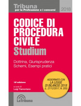 VE CODICE PROCEDURA CIVILE 2018 STUDIUM