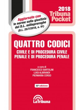 QUATTRO CODICI 2018 POCKET