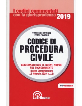 CODICE DI PROCEDURA CIVILE 2019