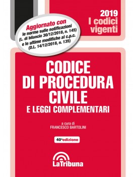 CODICE DI PROCEDURA CIVILE 2019