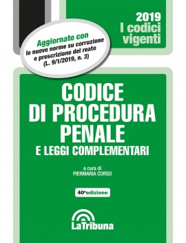 CODICE PROCEDURA PENALE E LEGGI COMPL