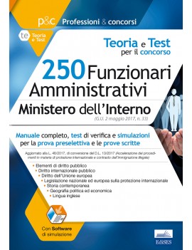 CONCORSO 250 FUNZIONARI AMMINISTRATIVI M