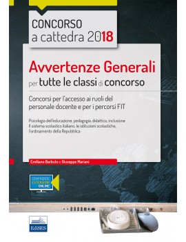 CONCORSO A CATTEDRA 2018. AVVERTENZE GEN