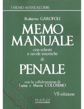 MEMO MANUALE PENALE 2016