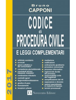 CODICE PROCEDURA CIVILE 2017